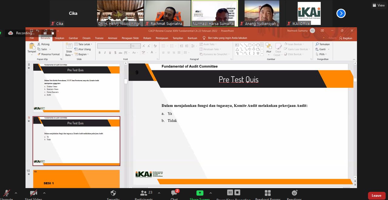 CACP Review Course Batch XXIV – 22 dan 23 Februari 2022