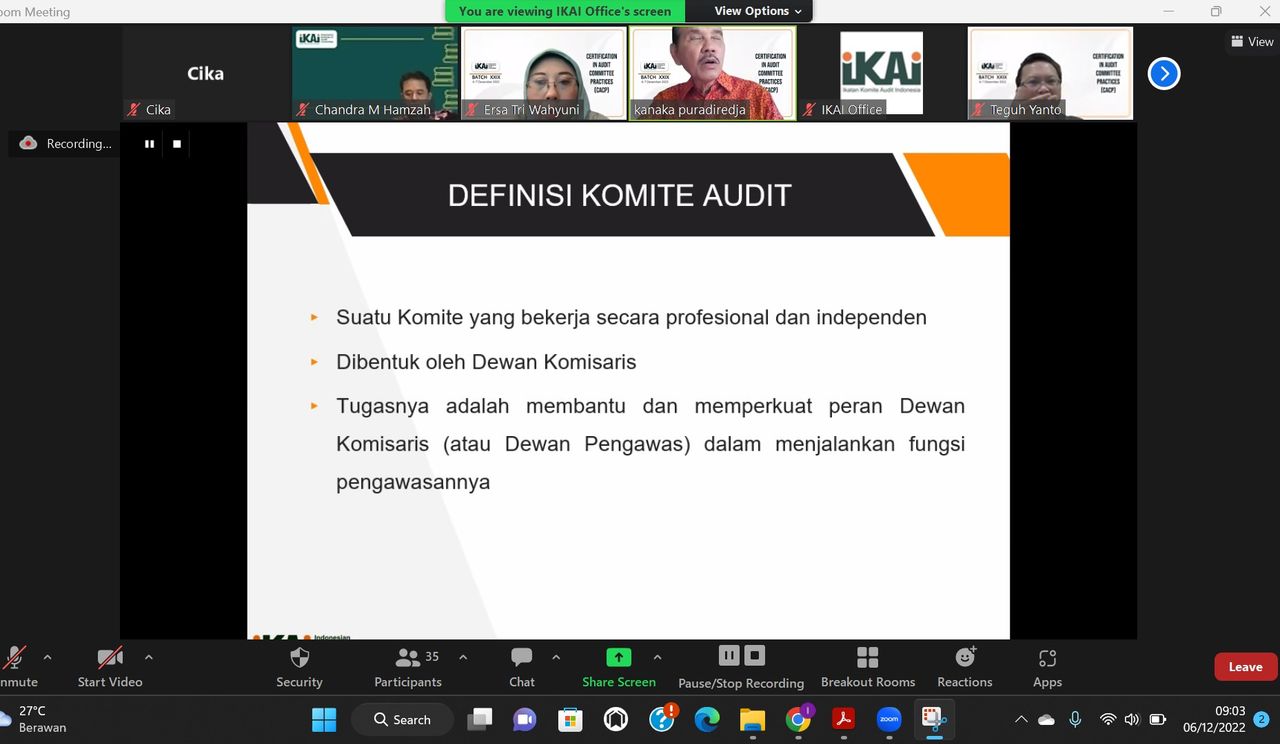 CACP Review Course Batch XXIX – 6 s/d 7 Desember 2022