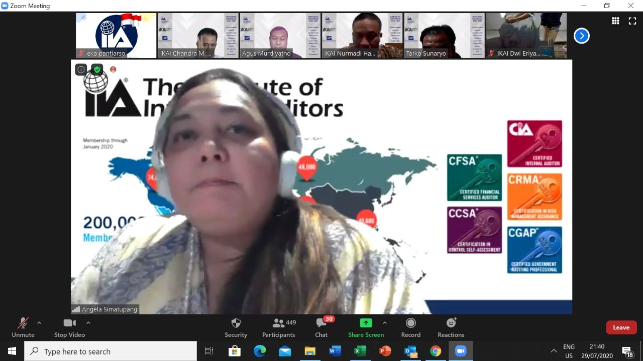 Diskusi Panel IIA Indonesia, IKAI dan IAPI tanggal 29 Juli 2020