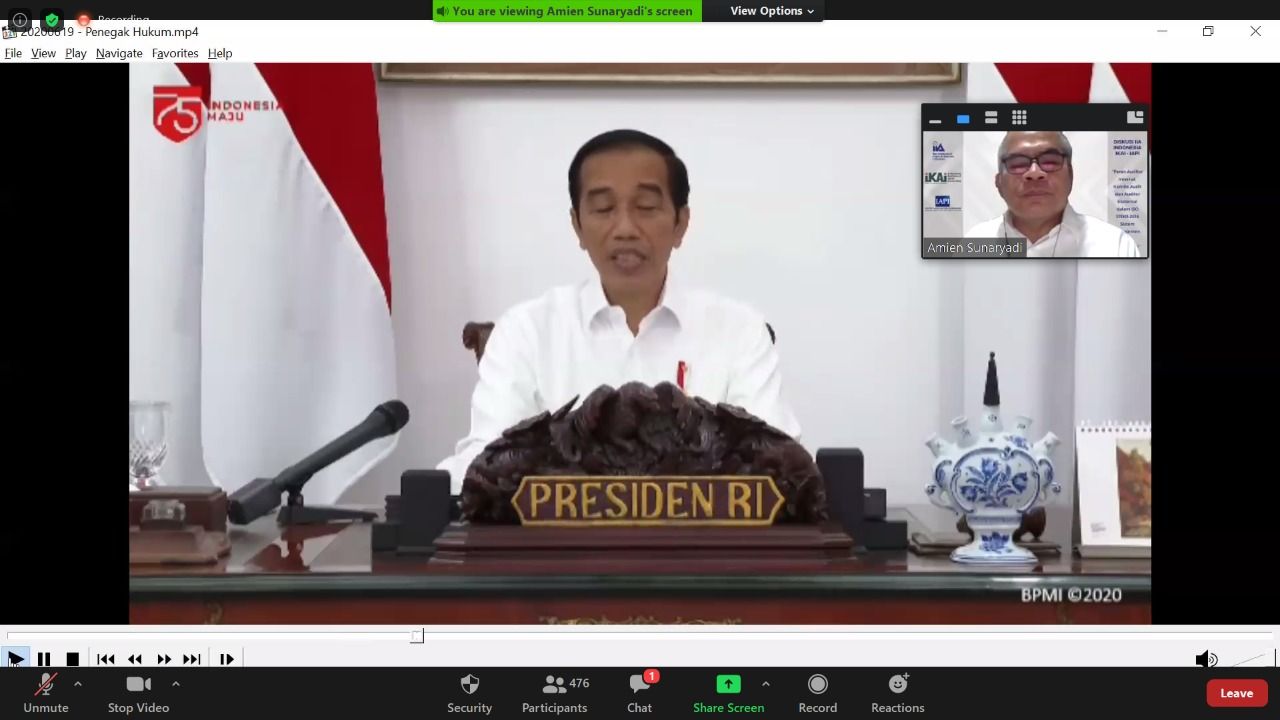 Diskusi Panel IIA Indonesia, IKAI dan IAPI tanggal 29 Juli 2020