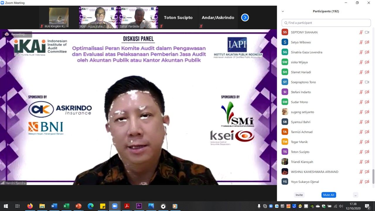Diskusi Panel IKAI-IAPI tanggal 12 Oktober 2020