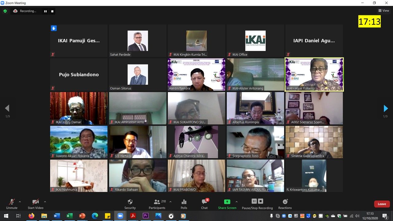 Diskusi Panel IKAI-IAPI tanggal 12 Oktober 2020