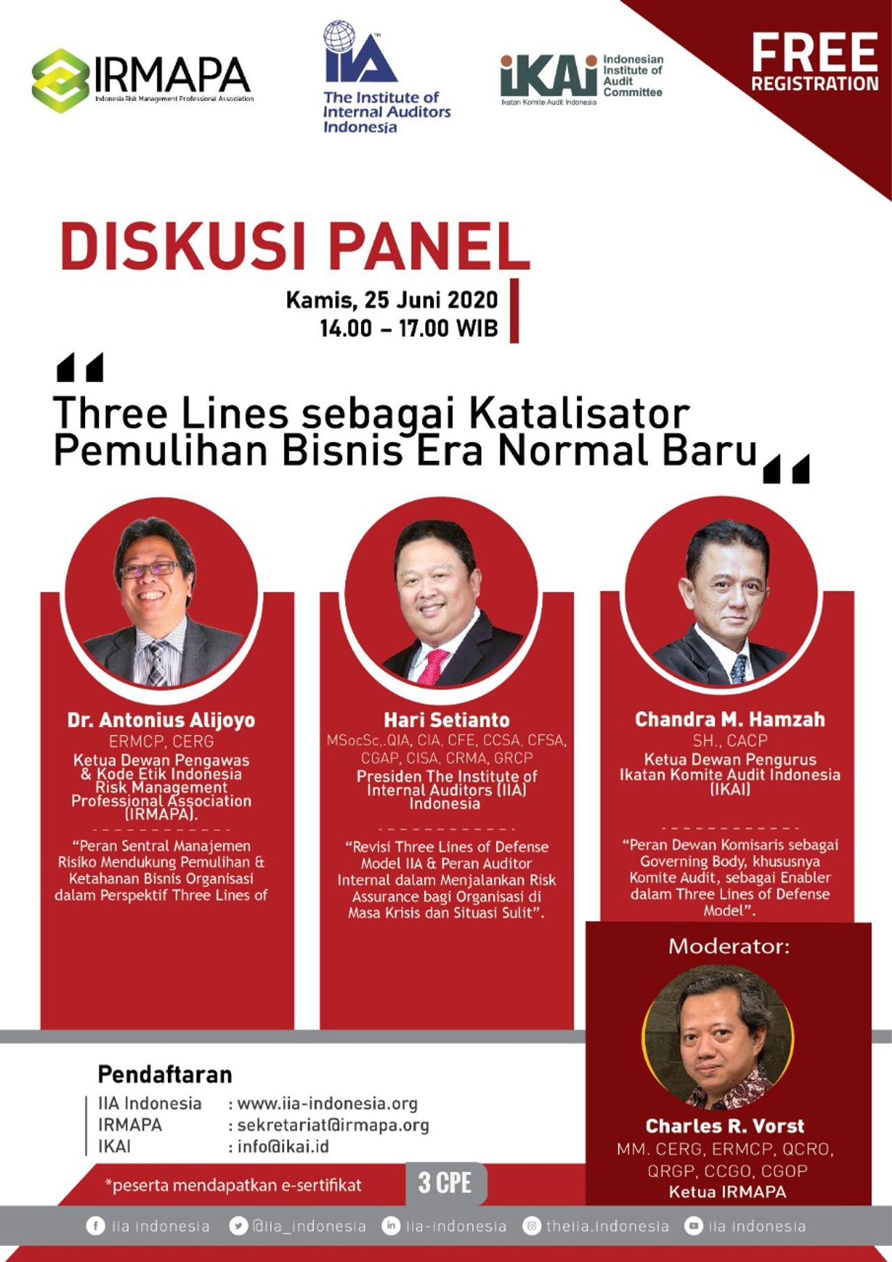 Diskusi Panel IKAI, IIA Indonesia dan IRMAPA tanggal 25 Juni 2020