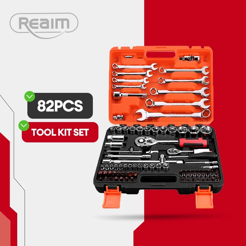 Reaim Toolbox Set Lengkap 82PCS