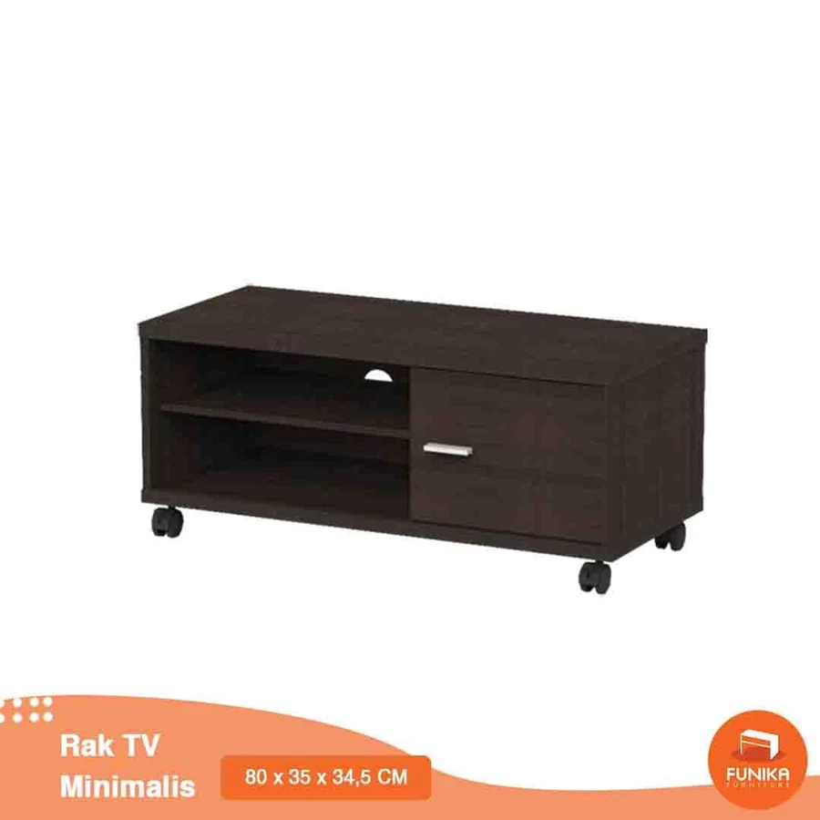 FUNIKA 77711 Tv Rack - Coklat Gelap
